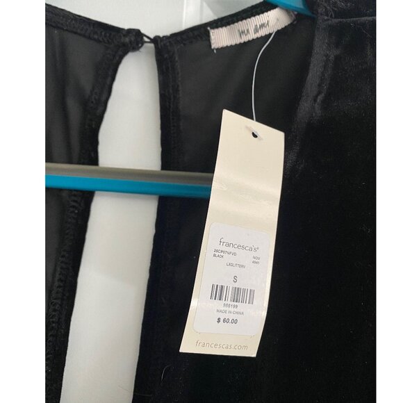 S Francesca's Black and Silver Glittery Romper NWT - Picture 4 of 4